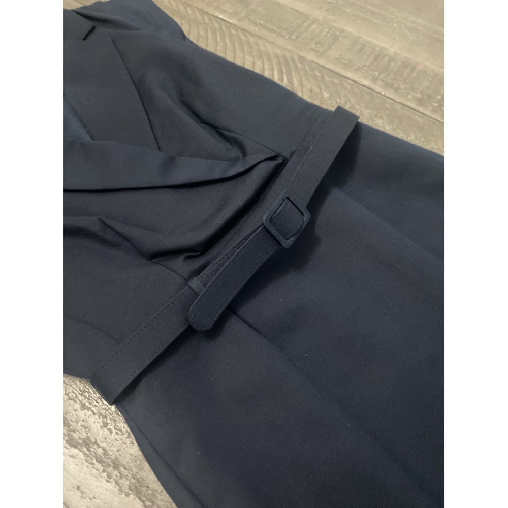 NWT Banana Republic Womens Blue Sleeveless Midi Dress sz 10 Belt Business - Picture 11 of 16